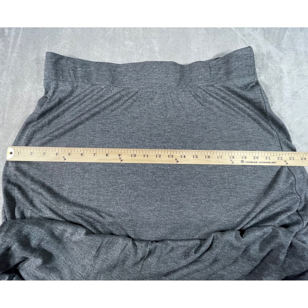 Gloria Vanderbilt Maxi Skirt Womens PXL Gray Sharkbite Hem Viscose GVKN-3379 - Picture 7 of 7